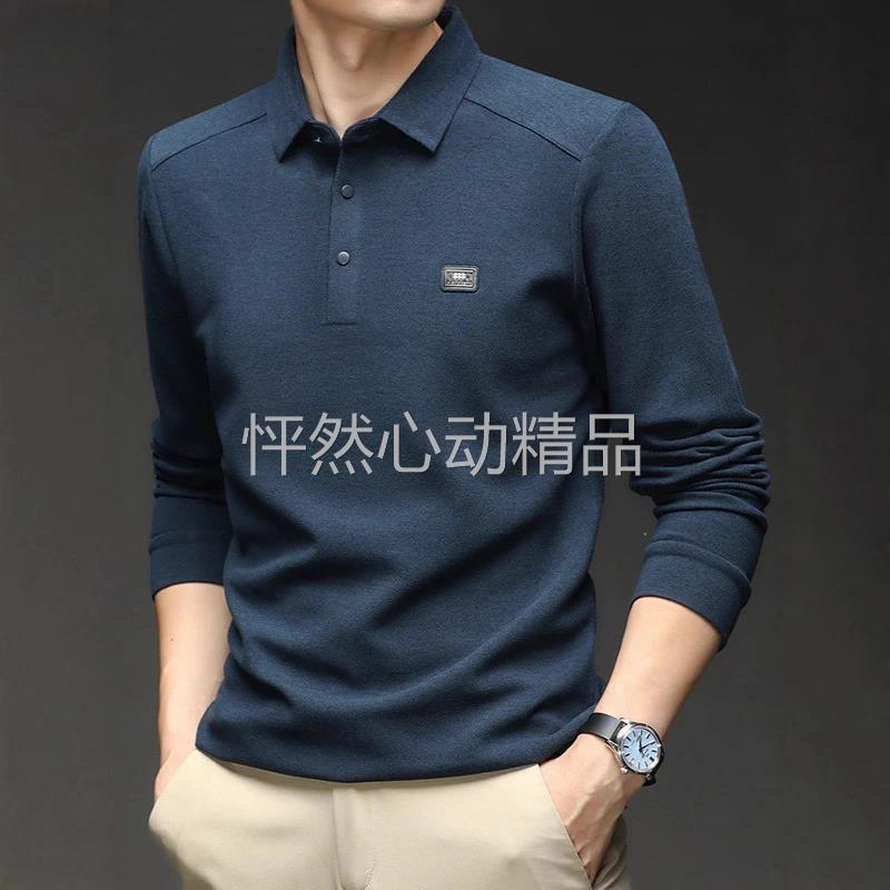 保罗岁月鞋服j旗舰长袖T恤polo衫秋中年男装时尚休闲翻领内搭上衣