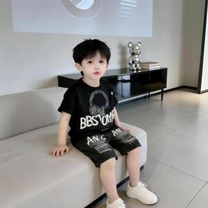 OMI欧米优选1男童夏季炸街套装2026新款宝宝洋气时髦潮酷韩版两件