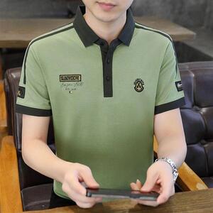 老男孩轻奢3高档夏季潮牌polo衫男撞色短袖T恤衫精美刺绣潮流上衣
