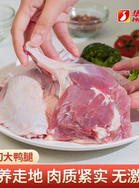华英生鲜精切大鸭腿600g 生鸭货新鲜可腌制红烧冷冻腿鸭全腿批发