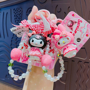 卡通凯蒂猫库洛米草莓手绳钥匙扣女生可爱包包汽车钥匙链
