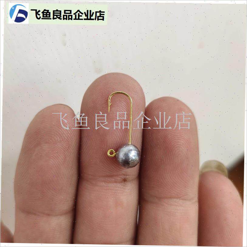 微物超小铅头钩路亚根钓t鱼钩防挂底t尾卷N尾软饵鲈鱼鳜鱼青稍翘,