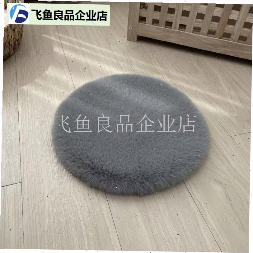猫咪睡垫彷兔绒搭配猫窝圆形垫子秋冬保暖防滑坐V垫宠物用品猫垫,