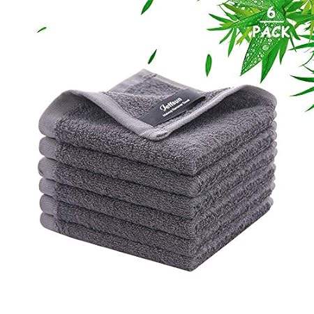 JEFFSUN Bamboo Wash Cloths， Super Soft Makeup Remover Fac