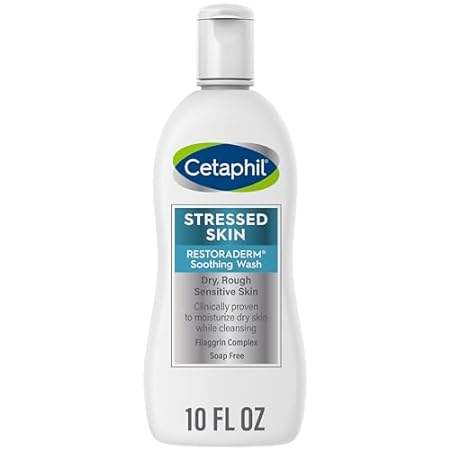 Cetaphil RESTORADERM Soothing Wash， 10 fl oz， Soothes Dry
