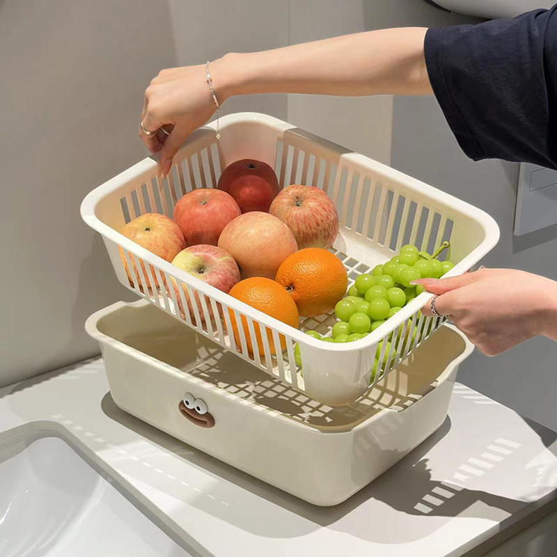 大号沥水篮长方形加厚洗菜盆果盘