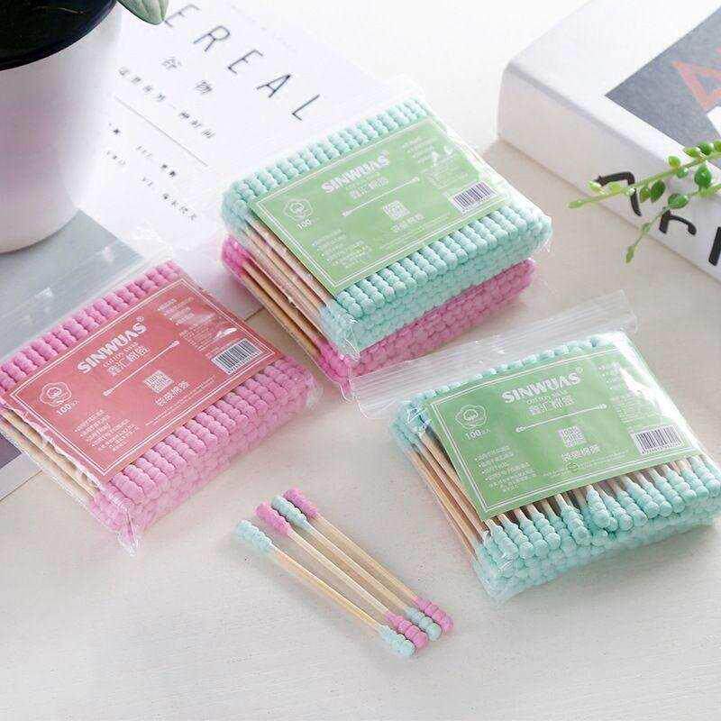 木头棉签掏耳朵粘小头细头超细掏耳带挖耳采耳专用耳挖大人螺纹