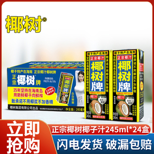 鮮果汁 正宗椰樹牌椰子汁整箱大盒植物蛋白飲料海南特產椰奶散裝