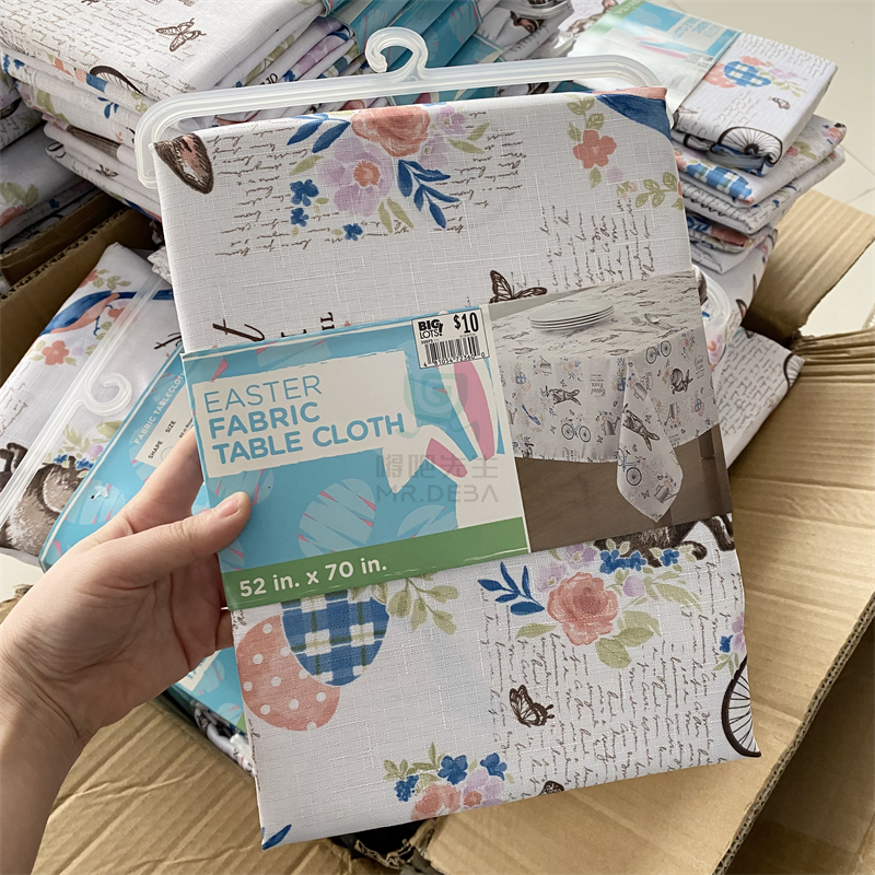 外贸卡通兔子桌布长方形餐垫可爱餐桌布