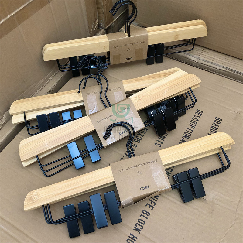 3个/卡 竹质裤架裤夹家用服装店衣柜无痕防滑强力高品质衣架,收纳整理,木质衣架,淘宝优惠券,粉丝福利购,淘宝优惠卷