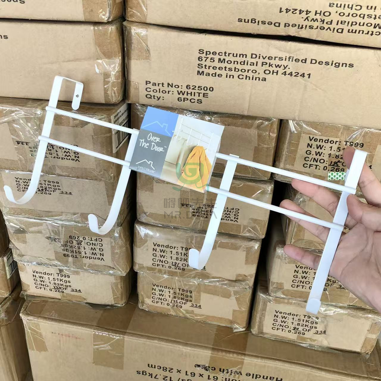 免打孔门后挂钩置物架 卧室浴室门上通用衣帽收纳架图片
