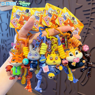 正版 疯狂动物城玩偶挂件朱迪尼克公仔钥匙扣动漫周边情侣书包挂件