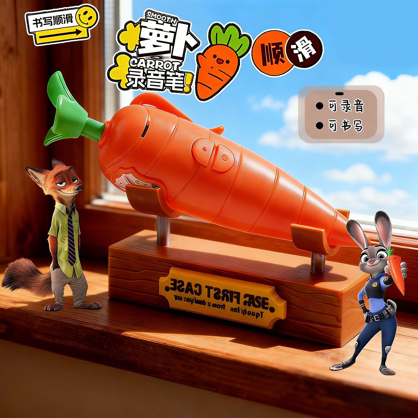 疯狂萝卜录音笔动物城兔子警官同款周边写字笔网红玩具男女孩礼物,玩具/童车/益智/积木/模型,创意/整蛊玩具,淘宝优惠券,粉丝福利购,淘宝优惠卷