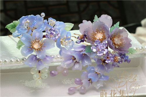 水晶花簪价格 水晶花簪图片 星期三