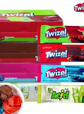 整箱12袋】yem长条软糖扭扭糖韩国进口球星款蓝莓可乐柠檬夹心糖