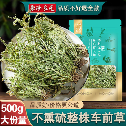 车前草500克g干货新鲜袋包搭猫爪草猫抓草车前子非中药材