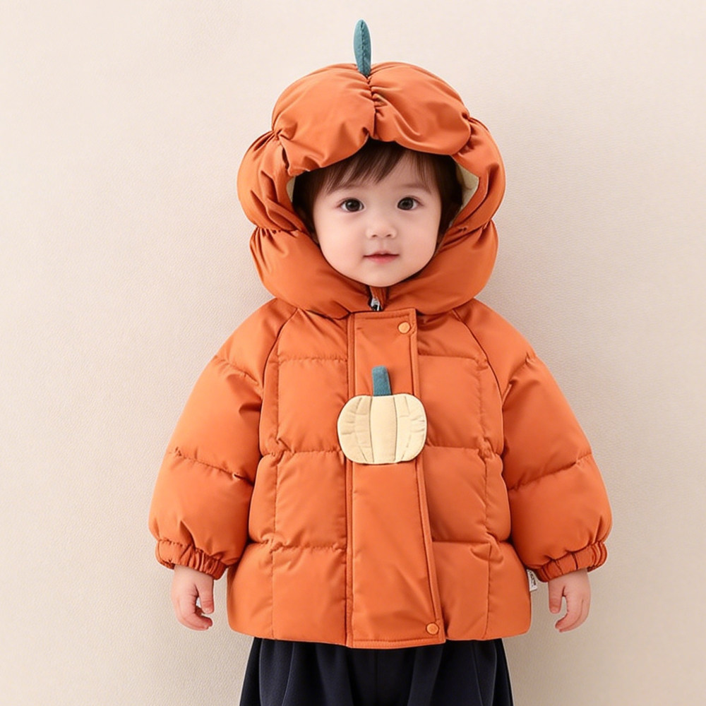 婴儿羽绒服冬装男女宝宝连帽羽绒服婴幼儿加厚保暖白鸭绒可爱外套