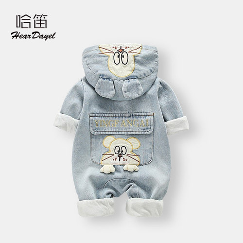 牛仔衣服网红款婴儿春季