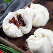 金瑞福广式 茶楼早餐速冻包子面食720g6个 笑口蜜汁叉烧大包港式