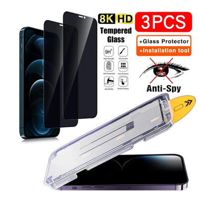 3pcs Privacy Screen Protector Dust free Protector for适用iPhone17 16 苹果15Promax 14 13 12 118防窥膜