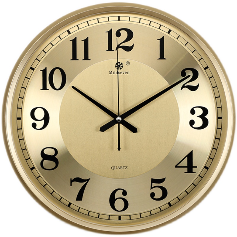 客厅卧室静音挂钟电子石英钟表万年日历带温M度壁挂时钟家用计时