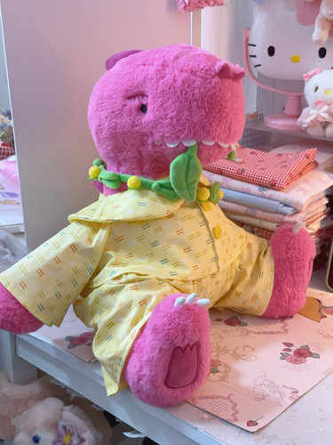 「晚安」素龙演唱会同款玩偶娃衣 可爱卡通粉龙公仔睡衣衣服