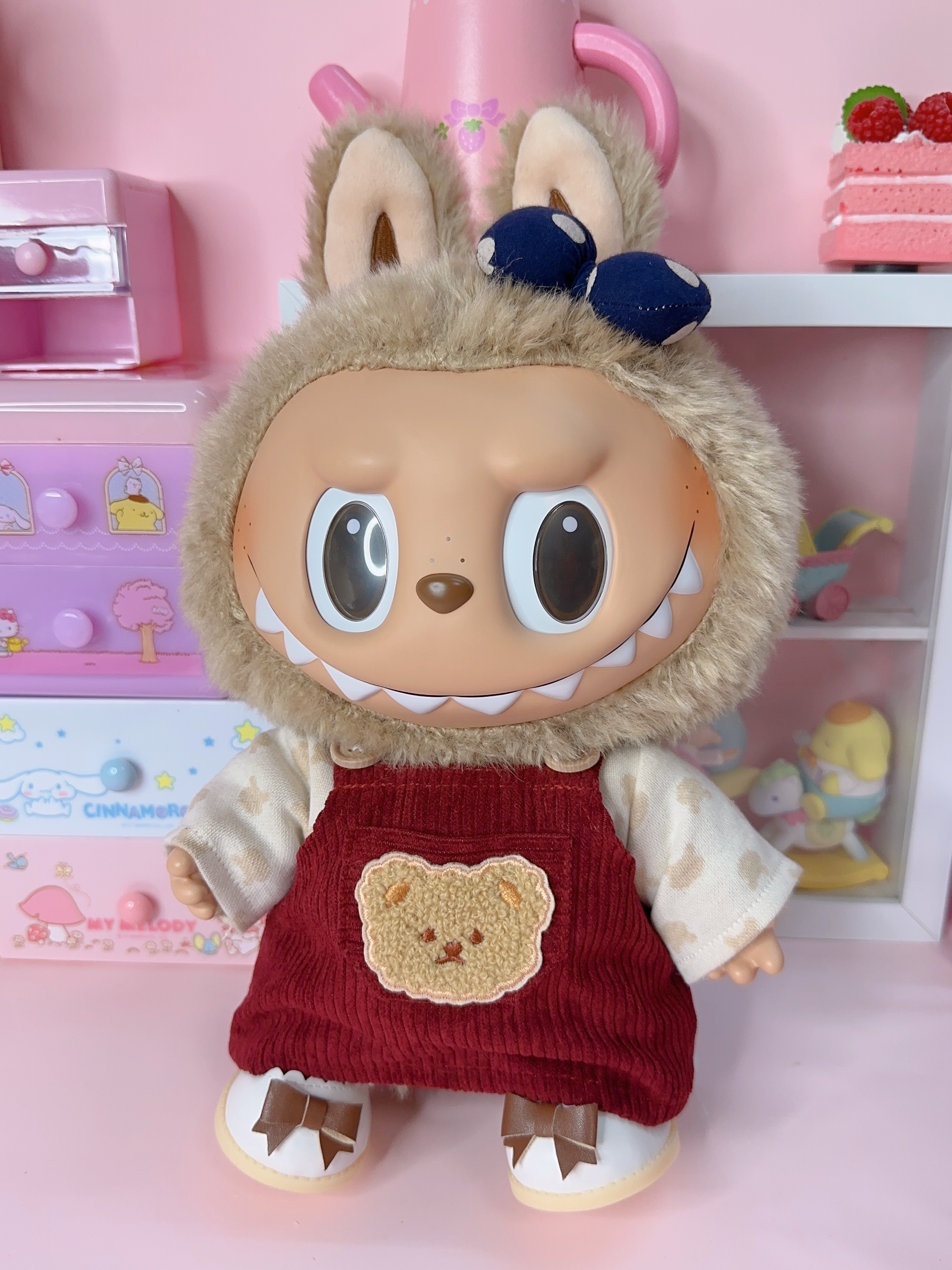 拉布布衣服娃衣着替背带裙