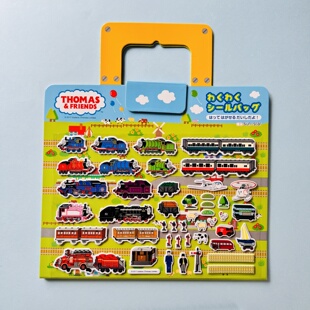 卡通汽车贴纸玩具托马斯小火车场景交通工具diy益智贴画男孩喜欢