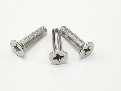 不锈钢沉头十字螺丝平头本色