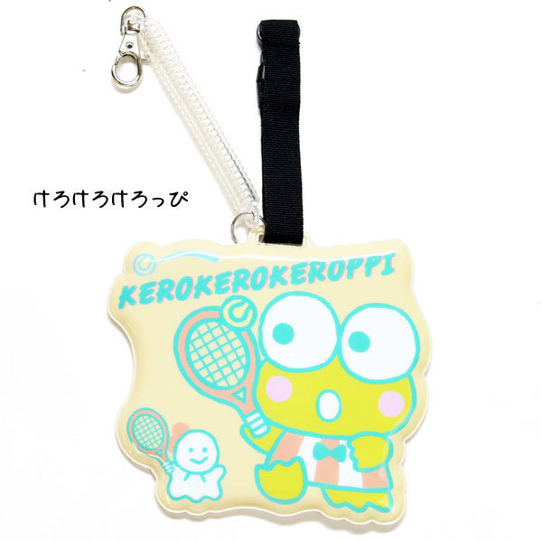 日本Sanrio正品Keroppi大眼蛙 伸縮證件套IC交通卡套(網球)