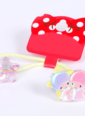 日本Sanrio正品LittleTwinStars小雙星 髮繩髮圈頭繩頭飾髮飾