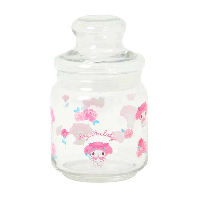 日本Sanrio正品My Melody 玻璃罐糖果罐(花)