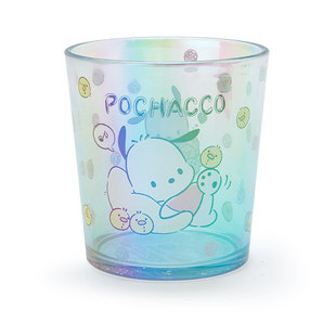 日本Sanrio正品PC狗Pochacco 透明塑膠水杯隨手杯果汁杯(Aurora)