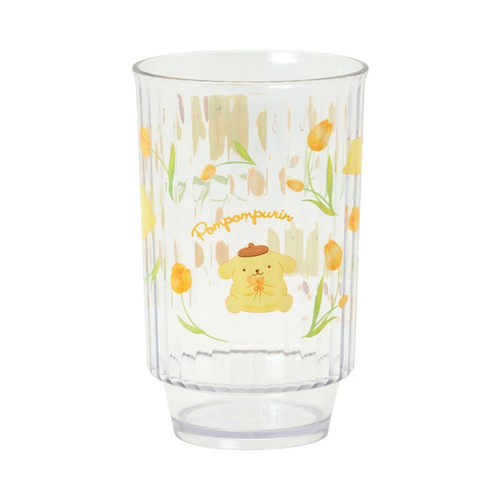 日本Sanrio正品Pompompurin布甸狗 膠水杯(花)