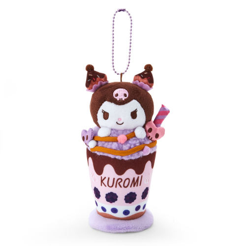 日本Sanrio正品Kuromi可羅米 毛絨公仔匙扣掛飾(Parfait)
