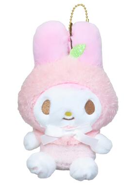 日本Sanrio正品My Melody 毛絨公仔匙扣包掛件(水果)