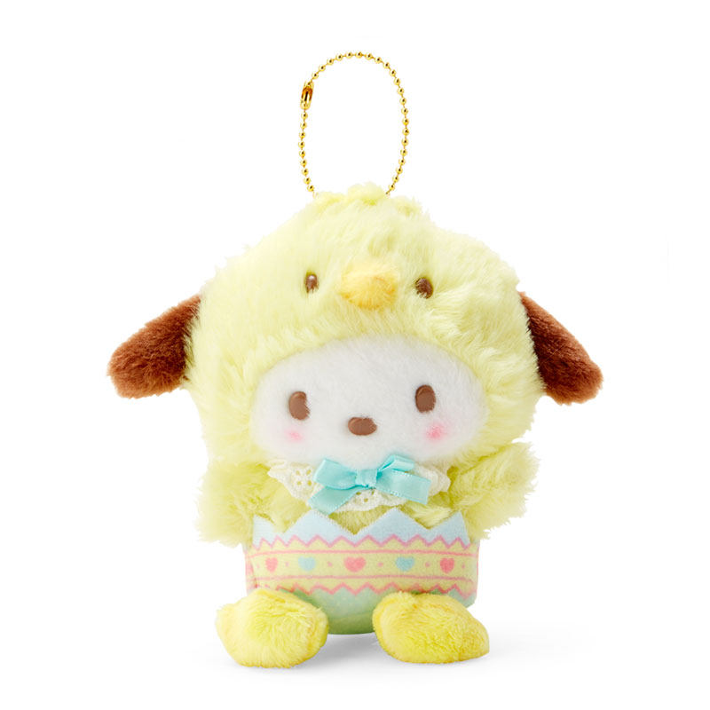 日本Sanrio正品PC狗Pochacco 毛絨公仔匙扣包掛件(復活節小雞)