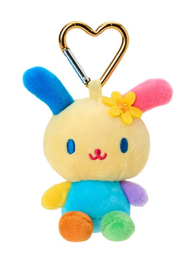 日本Sanrio正品Usahana花兔 心型爬山扣毛公仔匙扣包掛件
