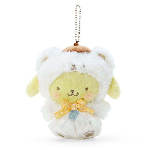 日本Sanrio正品Pompompurin狗布甸狗 毛絨公仔匙扣包掛件(小白熊)