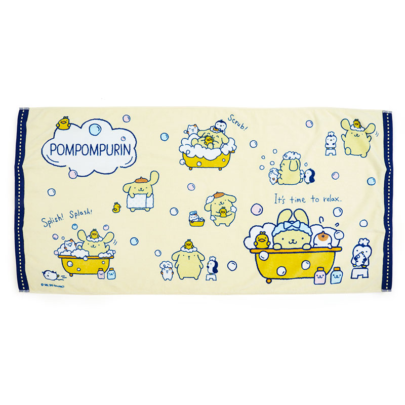 日本Sanrio正品Pompompurin布甸狗 純綿浴巾大毛巾(洗澡)
