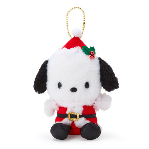日本Sanrio正品PC狗Pochacco帕恰狗 毛絨公仔匙扣掛飾(Xmas)