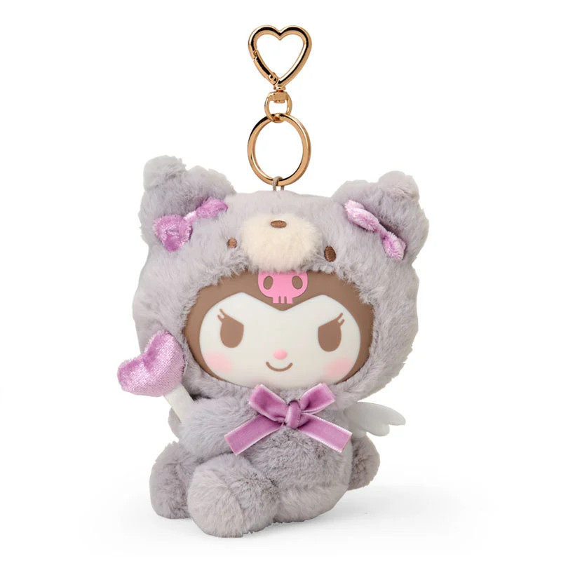 日本Sanrio正品Kuromi可羅米 毛絨公仔匙扣包掛件(天使小熊)