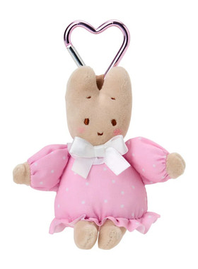 日本Sanrio正品Marron Cream兔媽媽心型爬山扣毛絨公仔匙扣包掛件