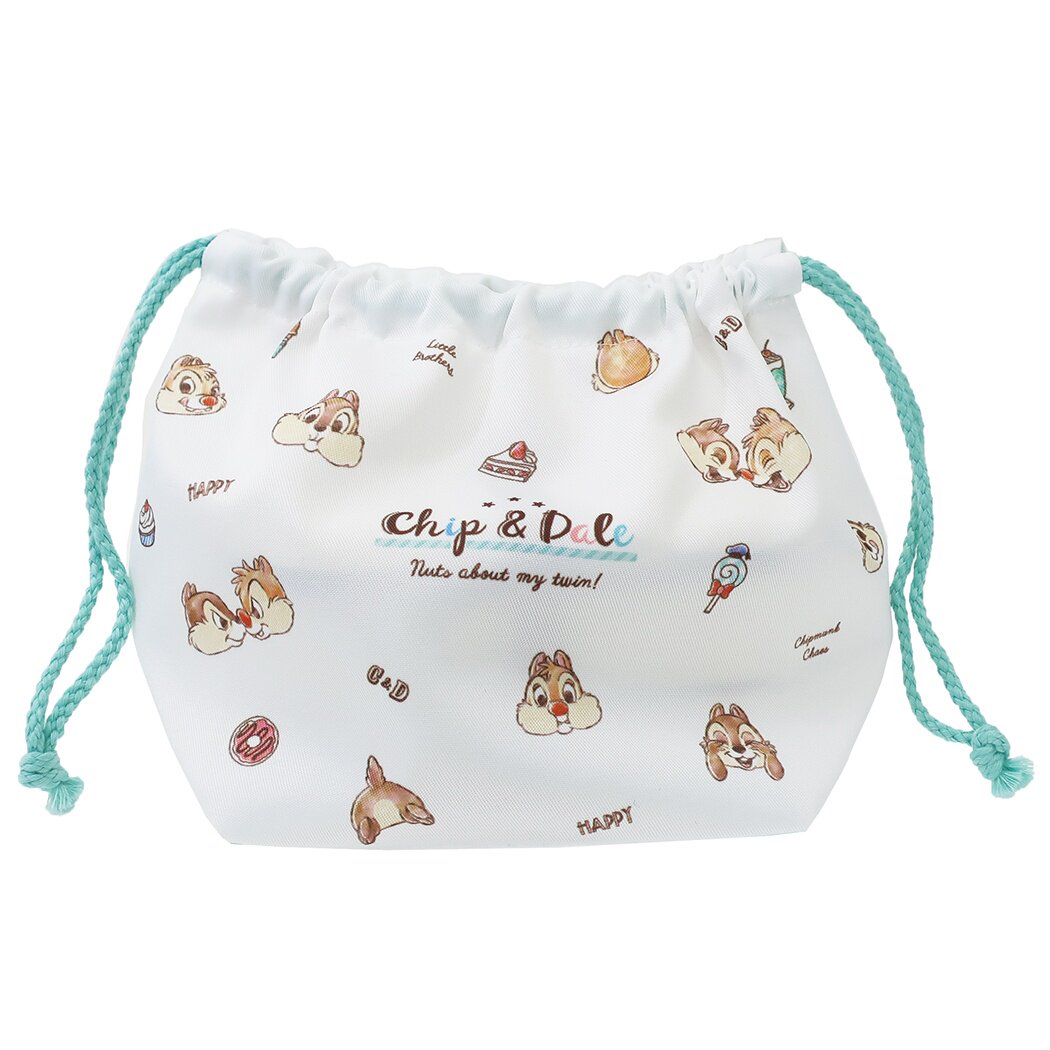 日本Disney正品Chip & Dale奇奇蒂蒂 飯盒袋便當袋午餐包束口袋