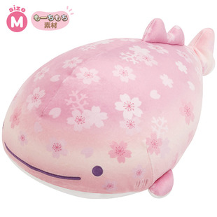 日本SanX正品Jinbesan鯨鯊先生 毛絨公仔擺設禮物(M)櫻花