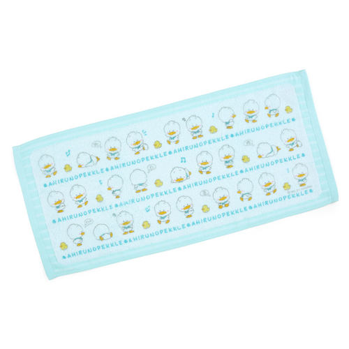 日本Sanrio正品AP鴨Pekkle 運動長毛巾面巾(小鴨)