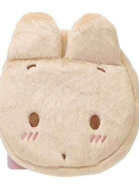 日本Sanrio正品Marron Cream兔媽媽頭型手拿包化妝包收納包(粉紅)