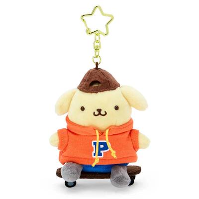 日本Sanrio正品Pompompurin布甸狗 毛絨公仔匙扣包掛件(滑板)
