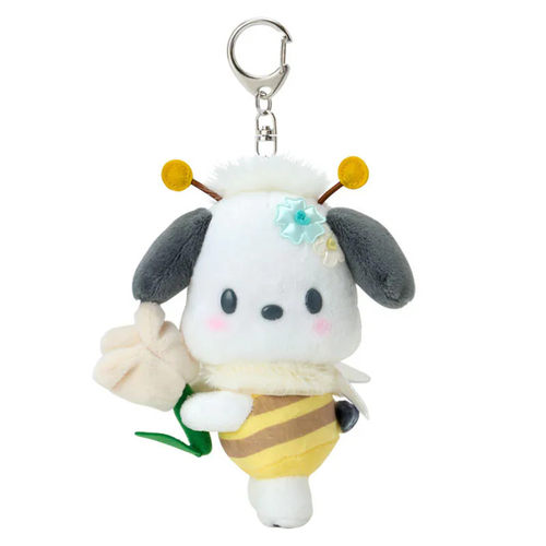 日本Sanrio正品PC狗Pochacco 毛絨公仔匙扣包掛件(蜜蜂)
