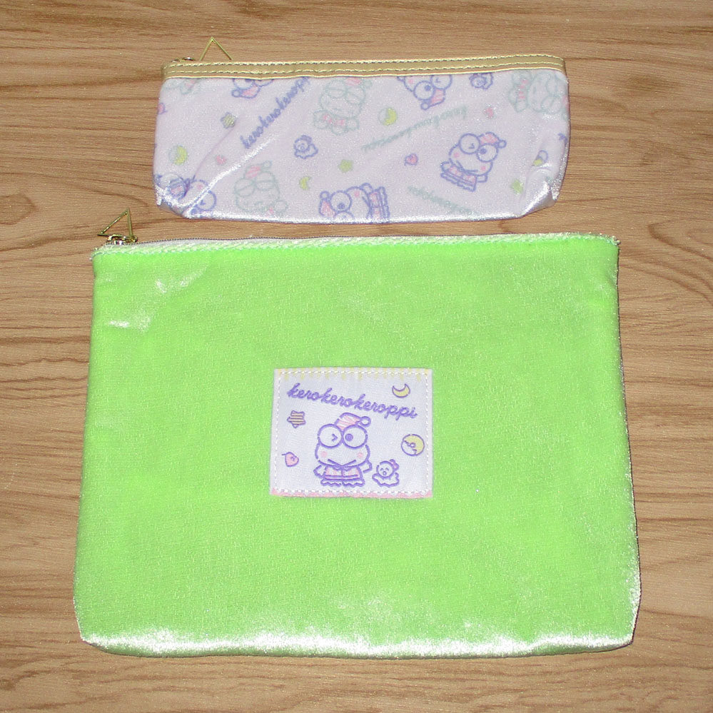日本Sanrio正品Keroppi大眼蛙 扁包手拿包收納袋化妝包筆袋